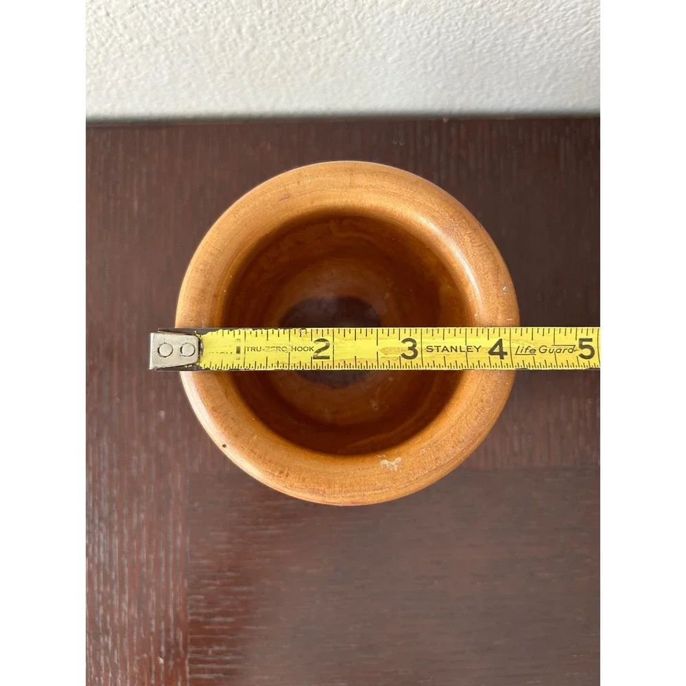 Vintage Hand Crafted Rustic Folk Artsy Wooden Mortar & Pestle From Grand Turk